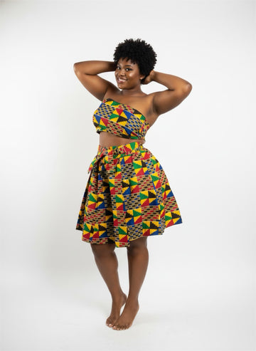 African Short Skirts /head wrap