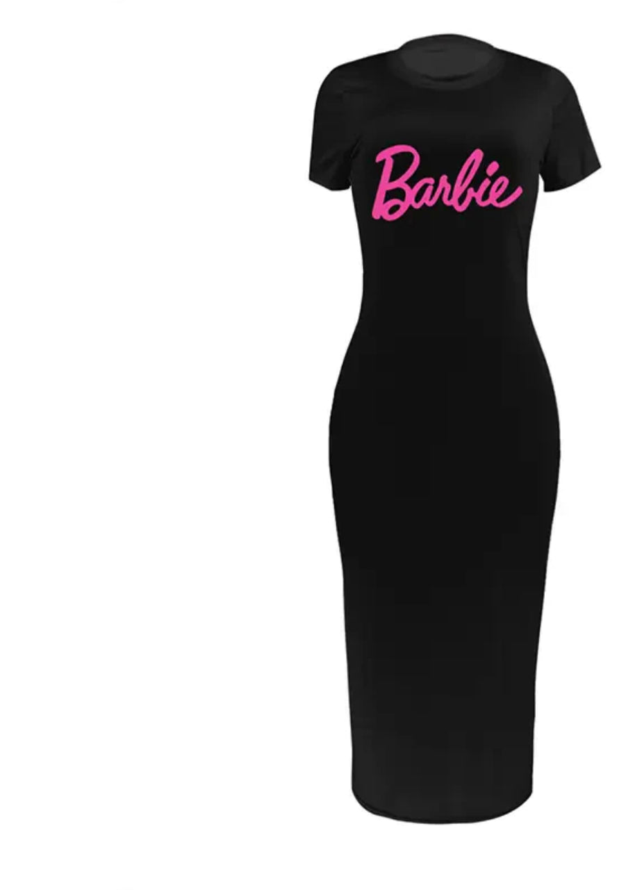 Long Black Barbie Dress