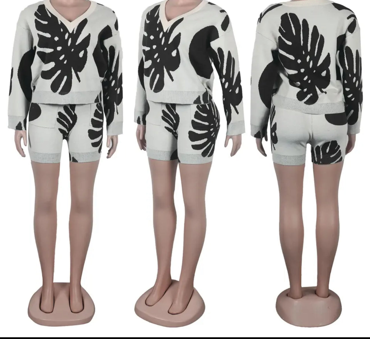 Women's Leaf Sweater Set