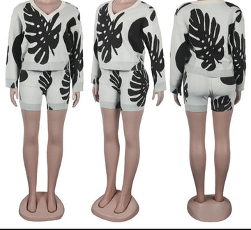 Women's Leaf Sweater Set