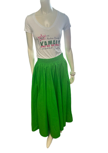 African Long Green Skirt