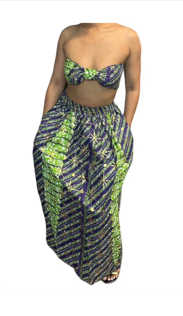 African Long Skirt With Head Scarf