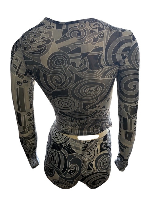 Mesh 2-piece Grey Outfit