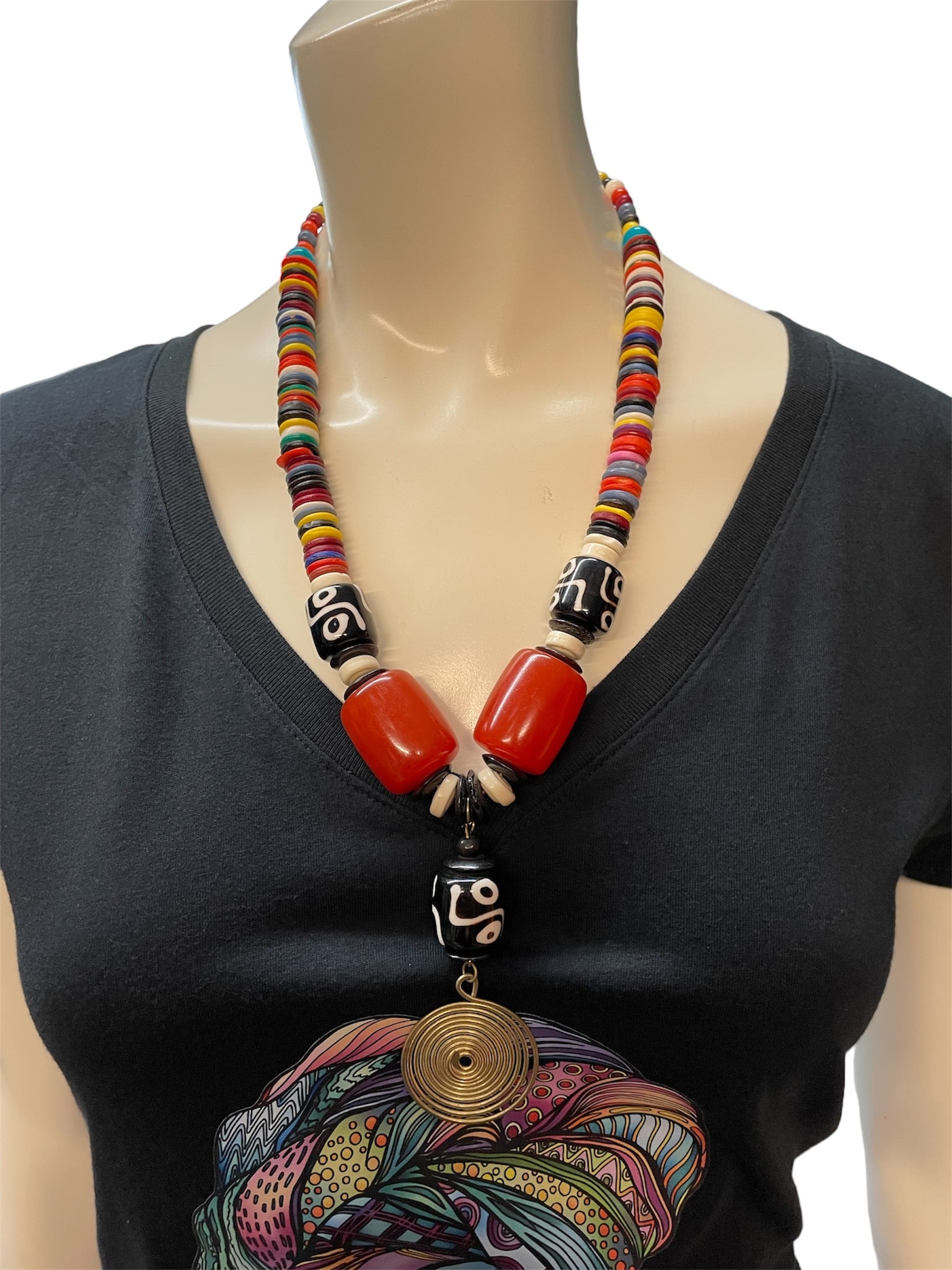 Women's African Necklace and Earring Set