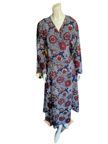 Women's African Wrap Tie Dress With Headwrap