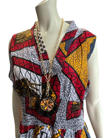 Women's African Sleeveless Long Dress