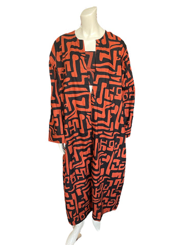 Women's 3 Piece Authentic African 3 piece Skirt and Duster Jacket Set