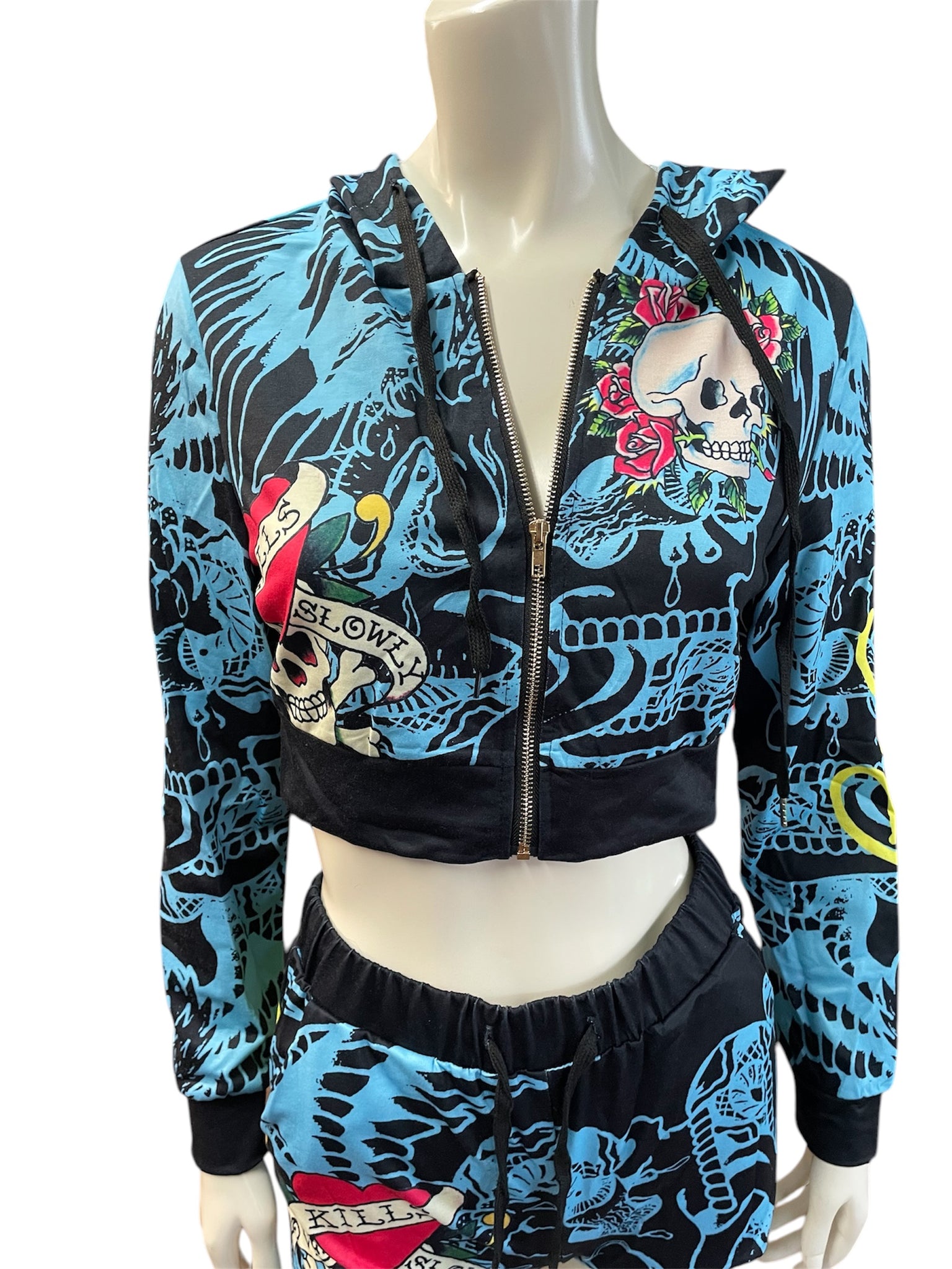Ed Hardy Love Kills Slowly Zip-Up Jacket ONLY Lounge Wear