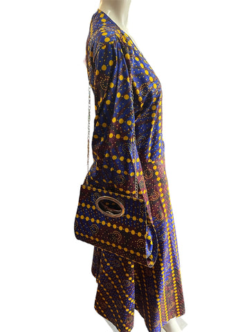 Women's African Wrap Dress and Purse With Head Wrap BUNDLE DEAL
