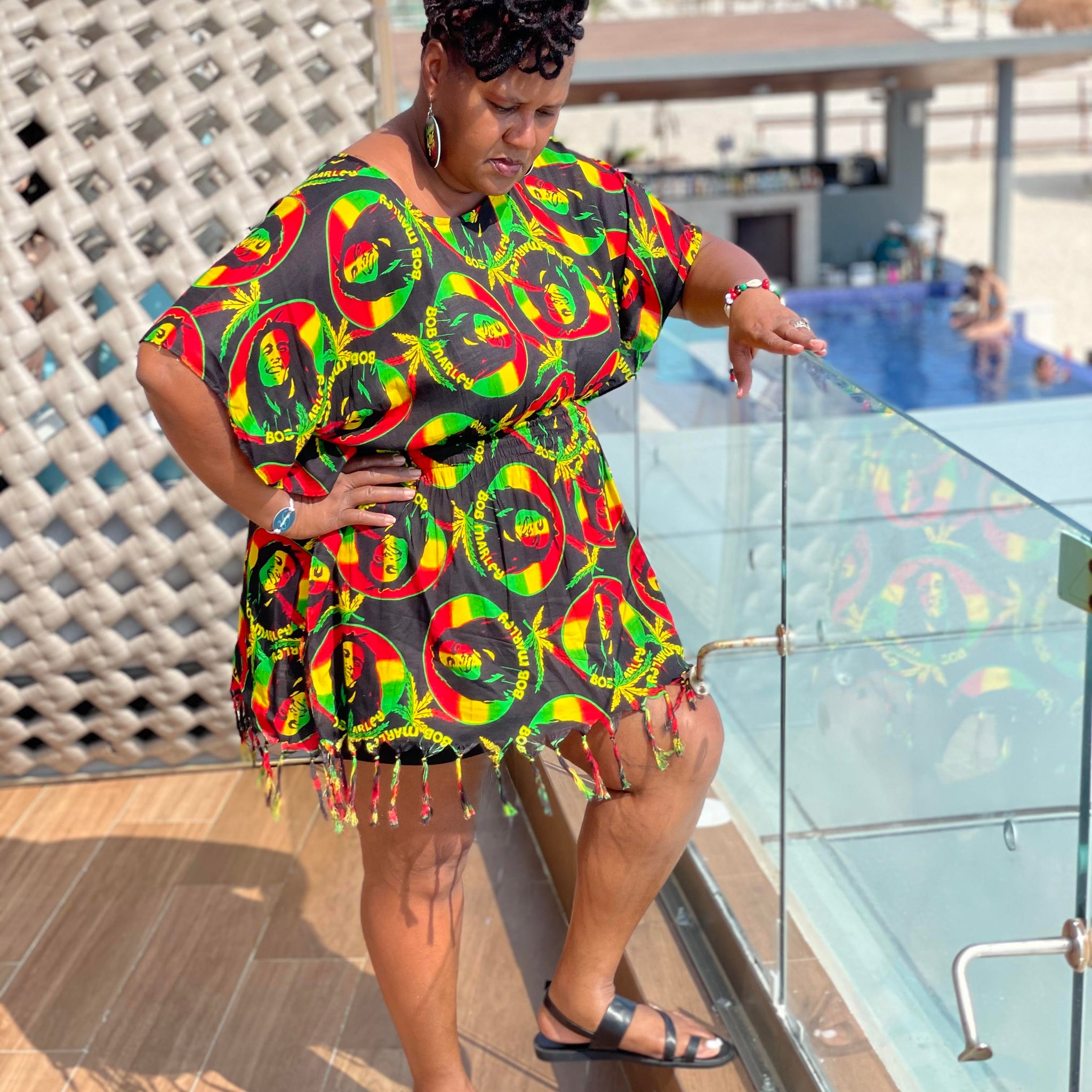 Black Dress Multi Color