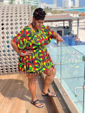 Black Dress Multi Color